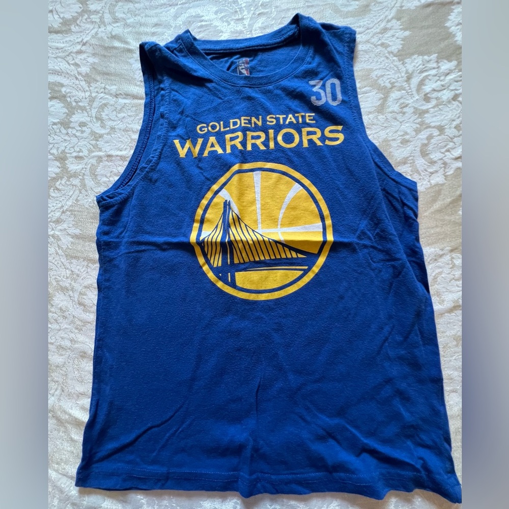 NBA Basketball Golden State Warriors Curry Boys Cotton Tank Muscle Top